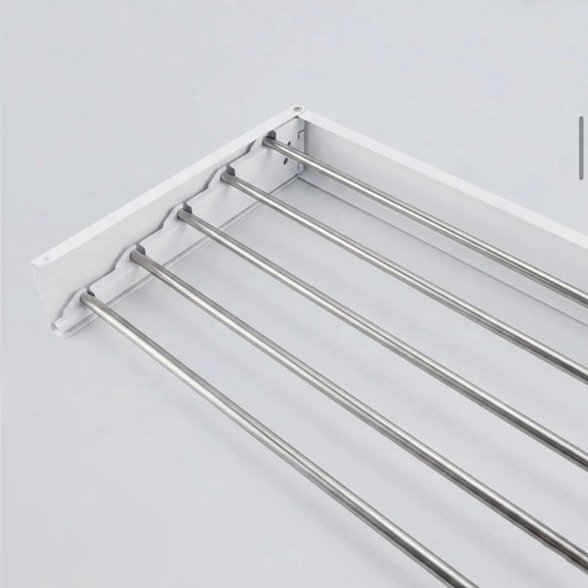 Étendoir mural rabattable gain de place – 100cm PROMO + LIVRAISON GRATUITE